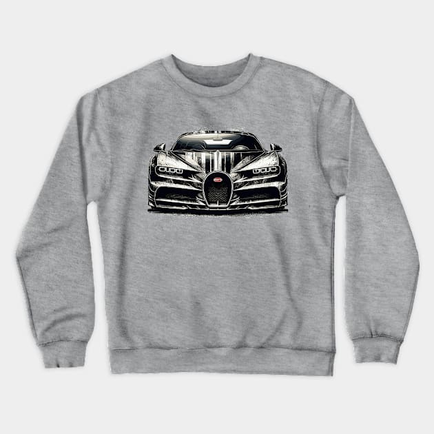 Bugatti Chiron Crewneck Sweatshirt by Vehicles-Art